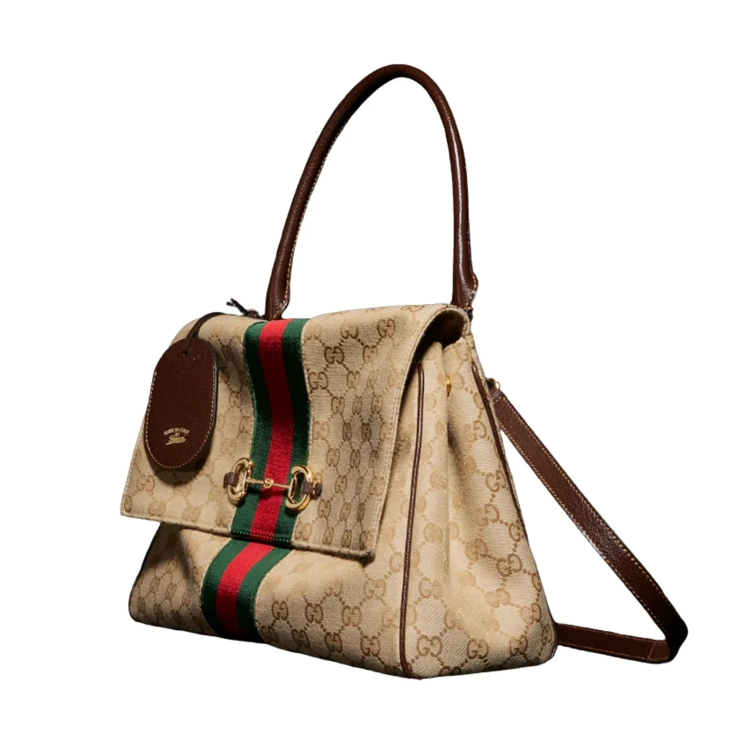 Gucci Paparazzo Medium Top Handle Bag / Chestnut Gold Hardware - Image 4