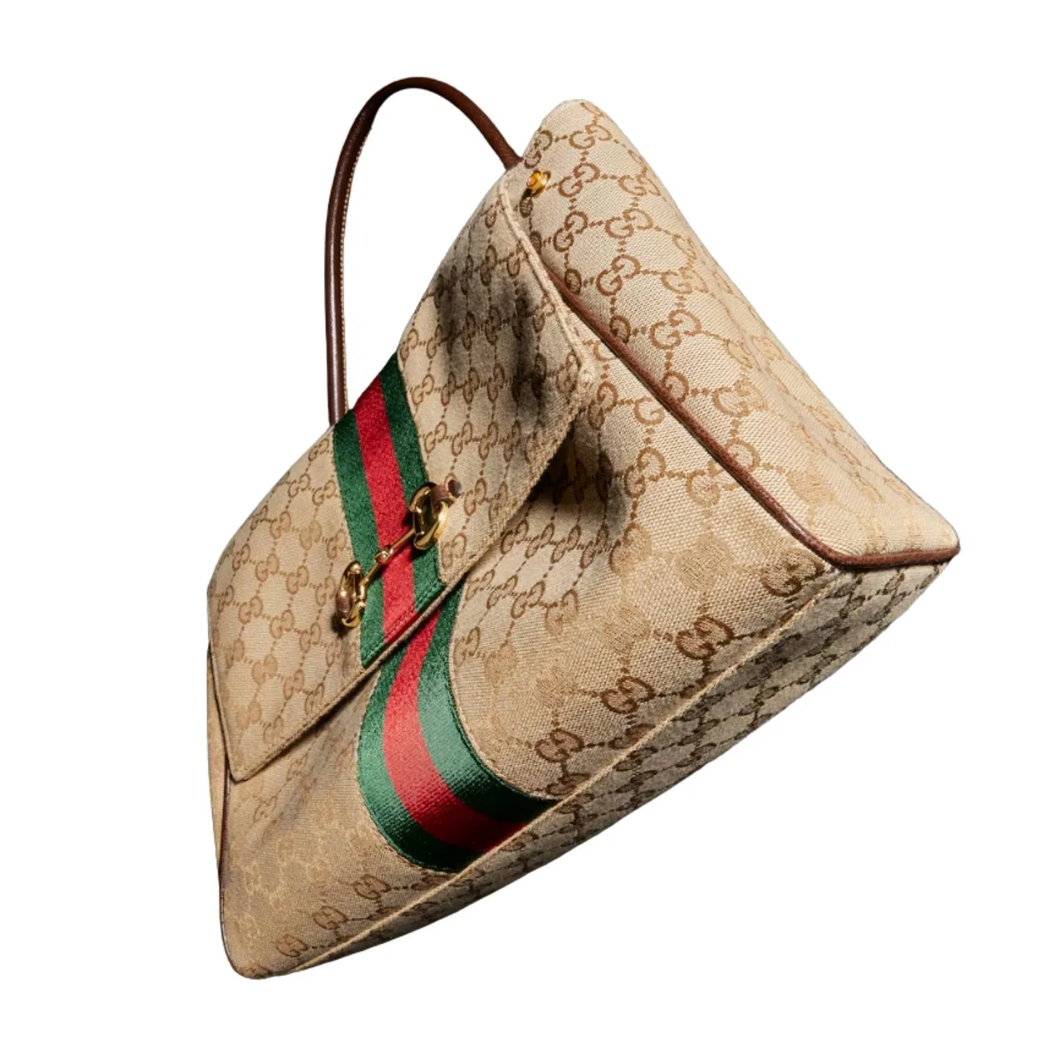 Gucci Paparazzo Medium Top Handle Bag / Chestnut Gold Hardware - Image 5