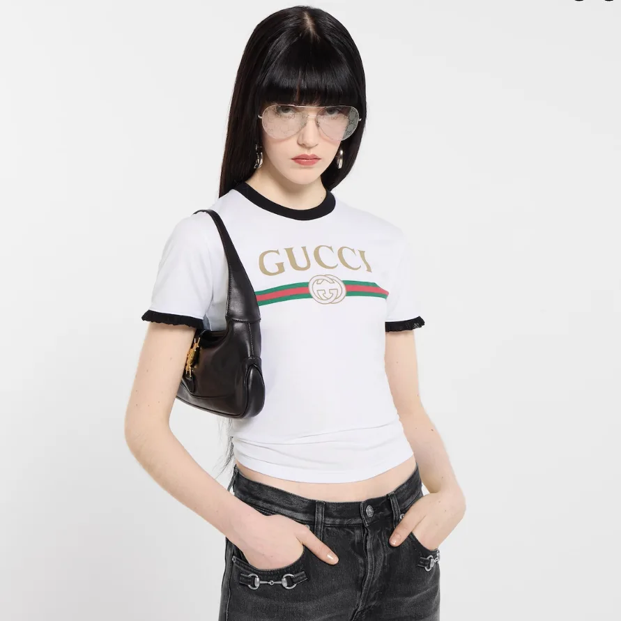 Alternative view of Gucci Print T-Shirt White