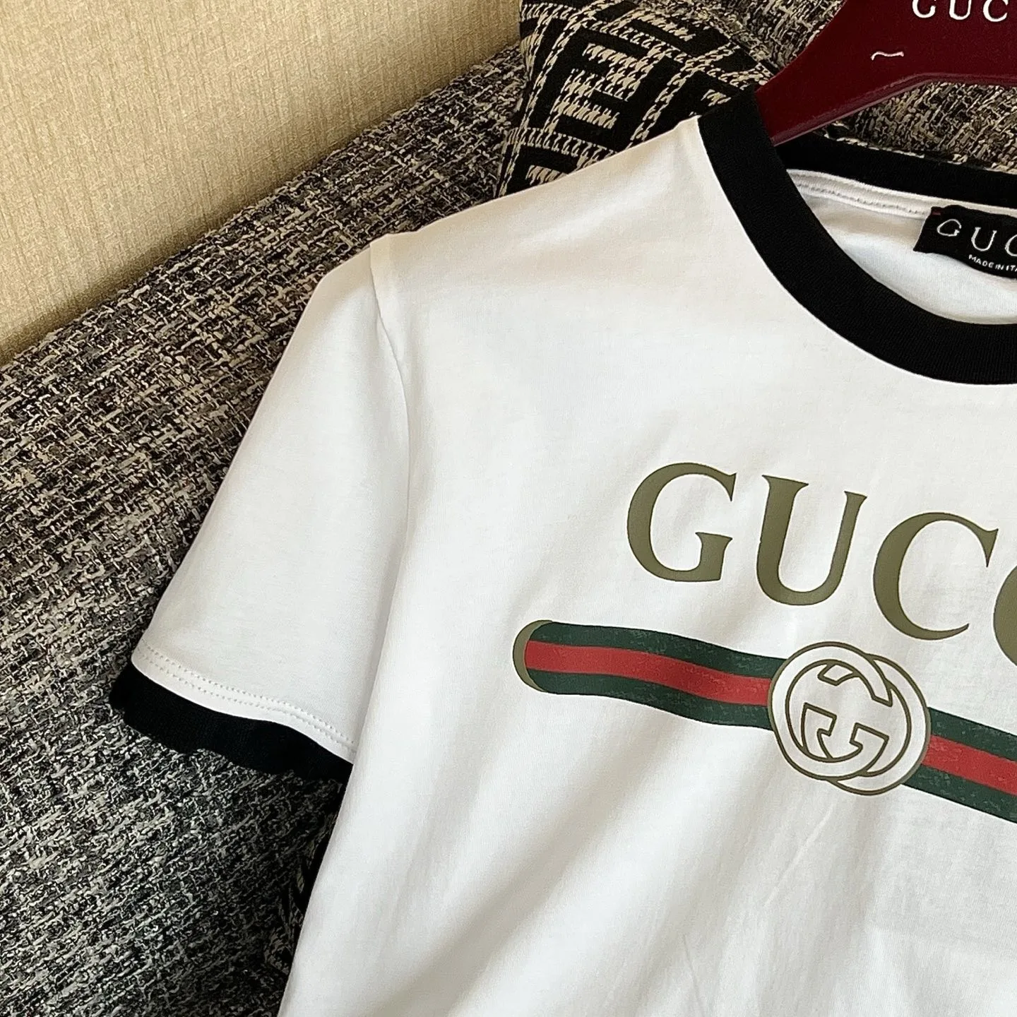 Gucci Print T-Shirt White - Image 5