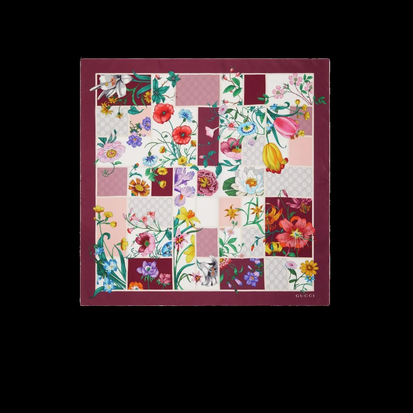 Complete Guide to Gucci Printed Silk Twill Carre Scarf Bordeaux