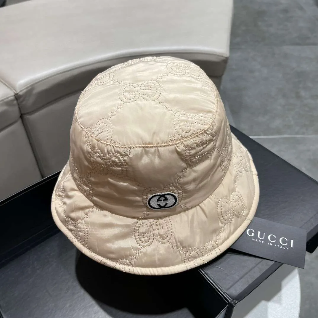Alternative view of Gucci Quilted Bucket Hat Cream