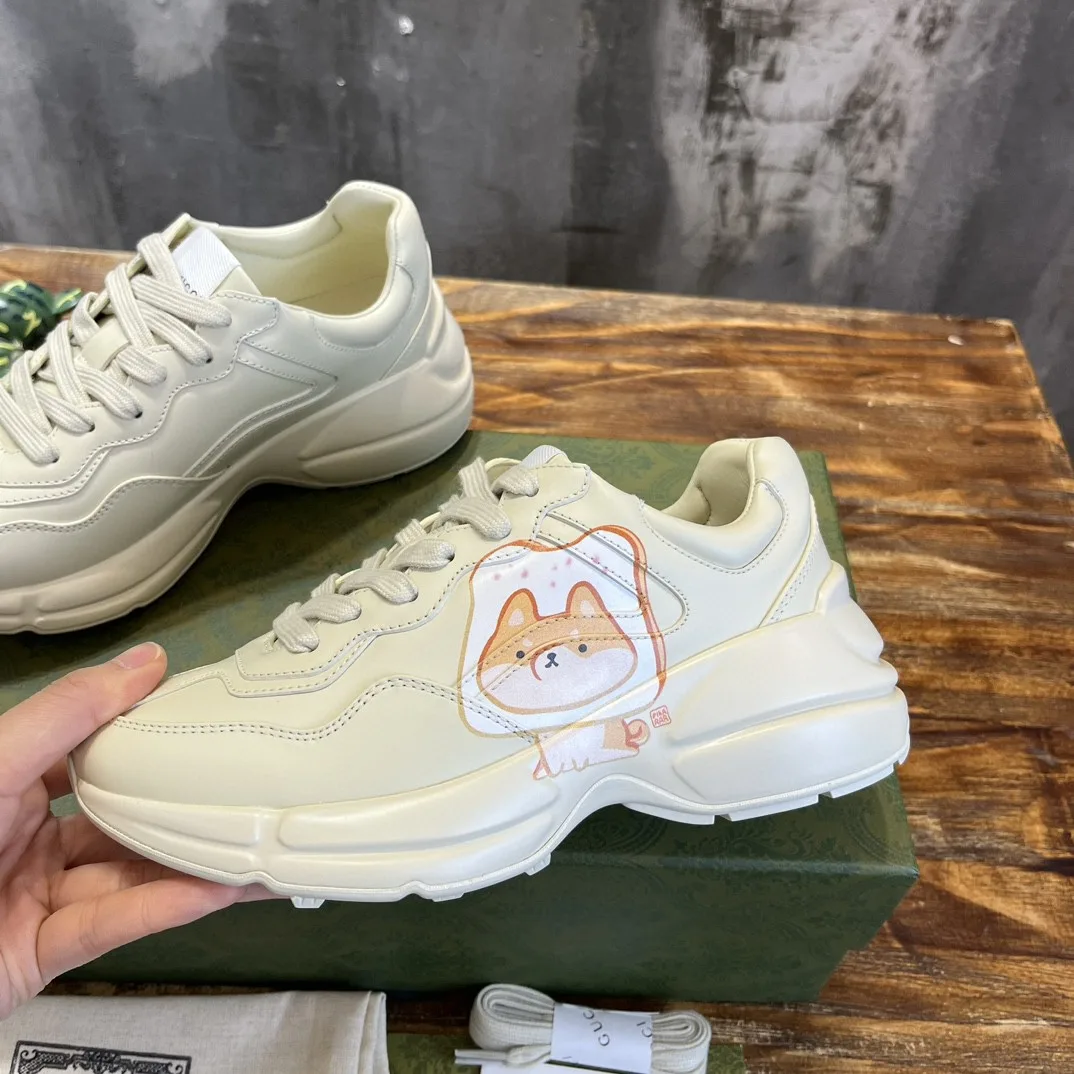 Gucci Rhyton Sneaker With Animal Print White - Image 7