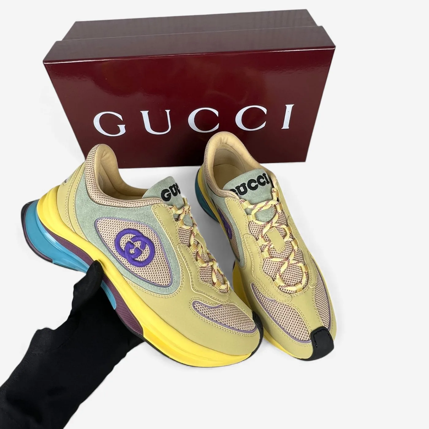 Gucci Women’s Gucci Run Sneaker Yellow - Image 2