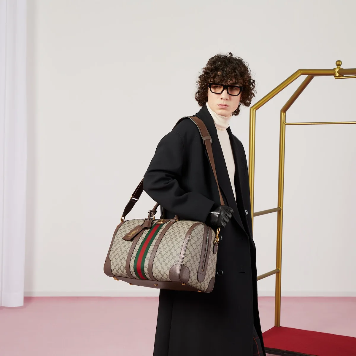 Gucci Savoy Medium Duffle Bag Beige / - Image 3