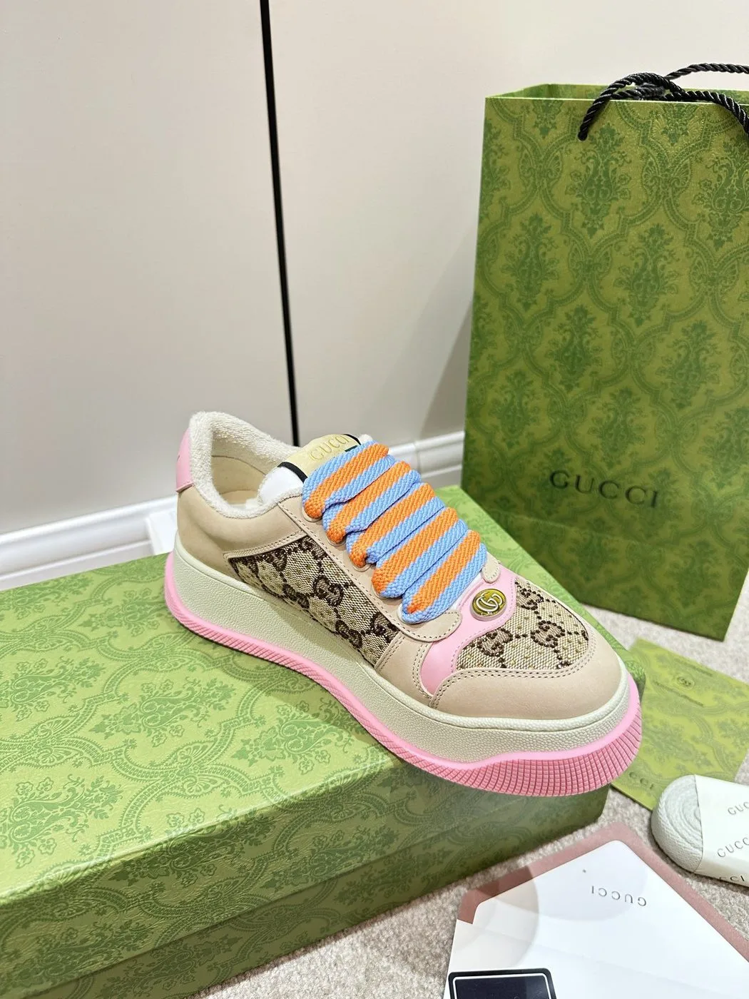 Gucci Screener Sneaker Pink - Image 5