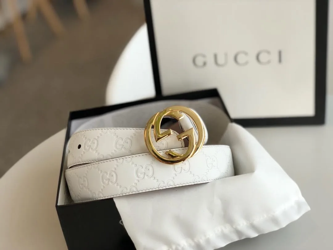 Alternative view of Gucci Belt White GG, Women