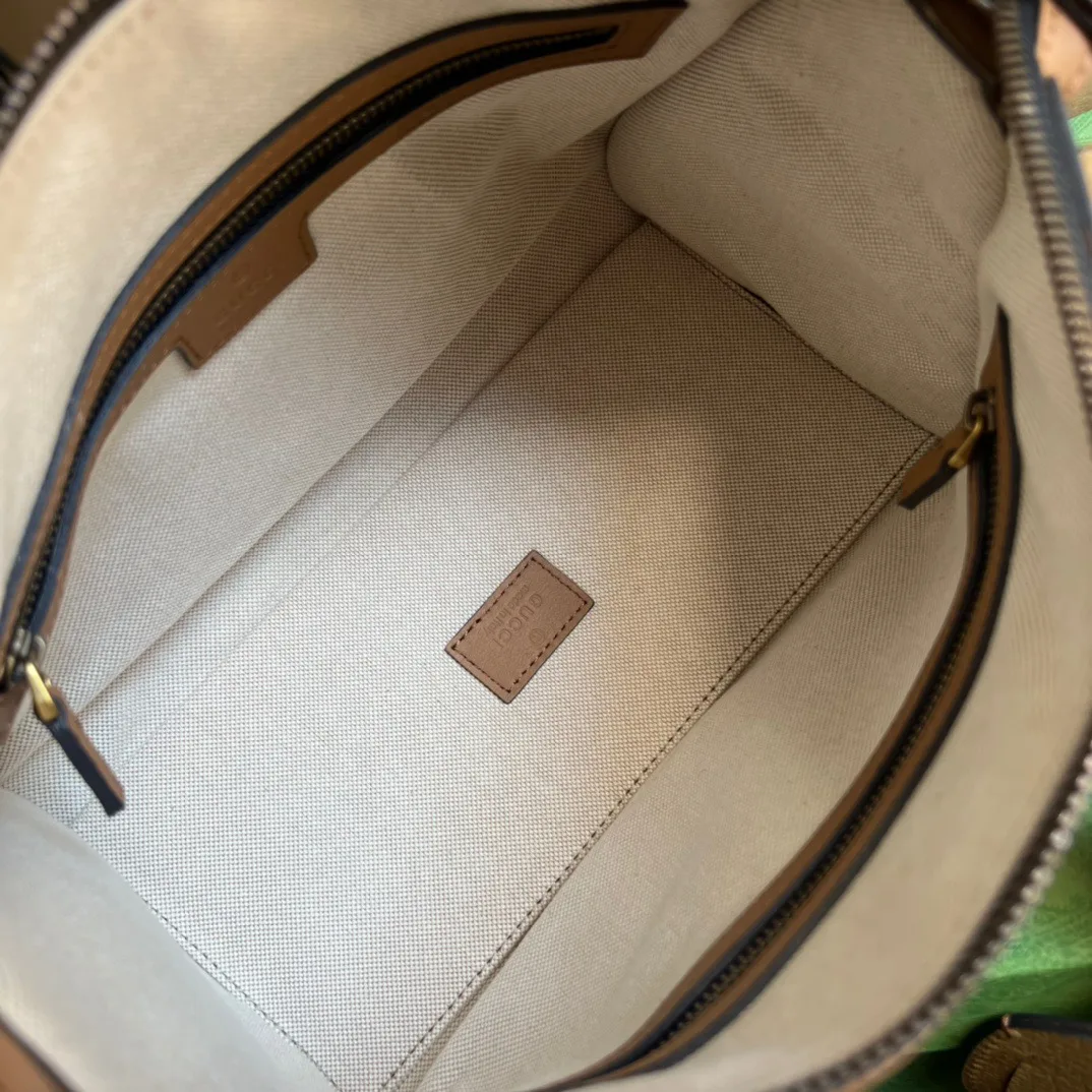 Small Bauletto Top Handle Bag With Double G Brown/Grey / - Image 8