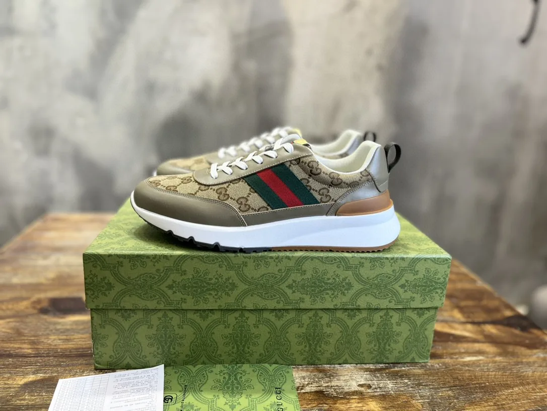 Gucci Sneaker With Web Beige - Image 10