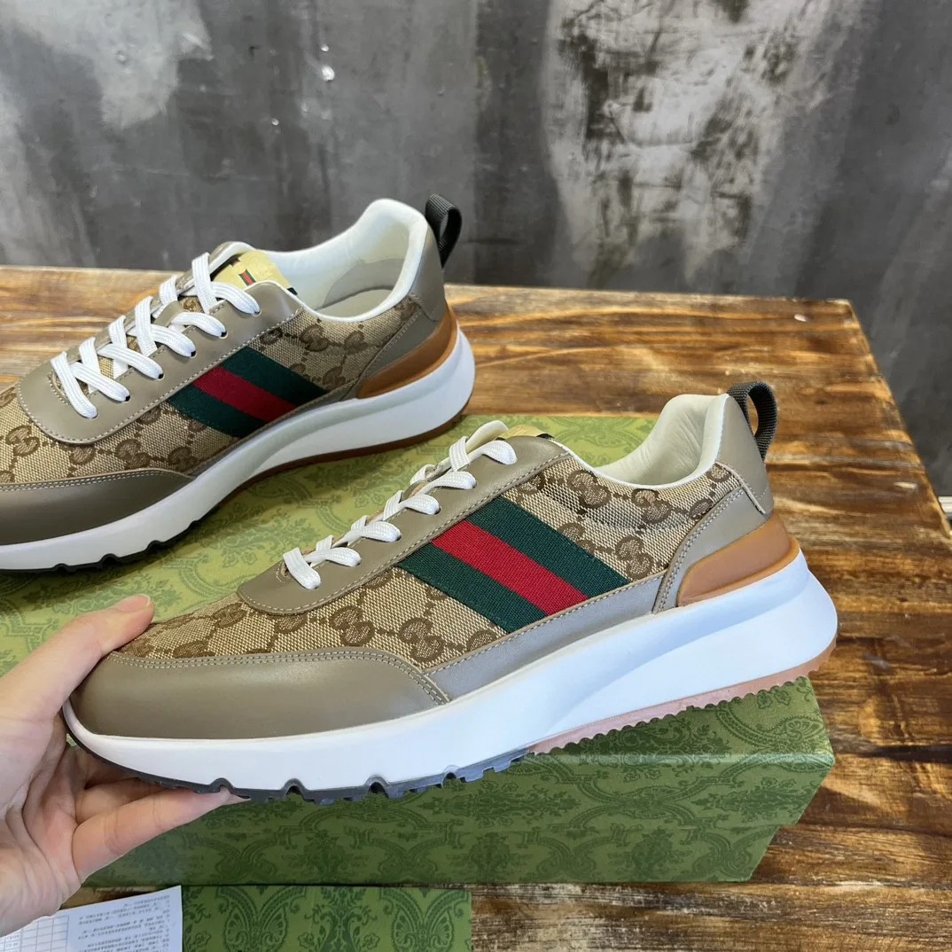 Gucci Sneaker With Web Beige - Image 7