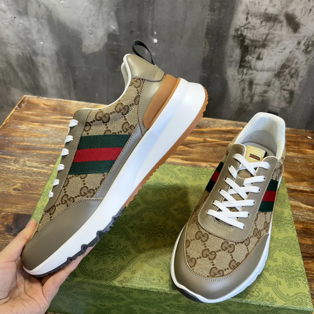 Gucci Sneaker With Web Beige - Image 6