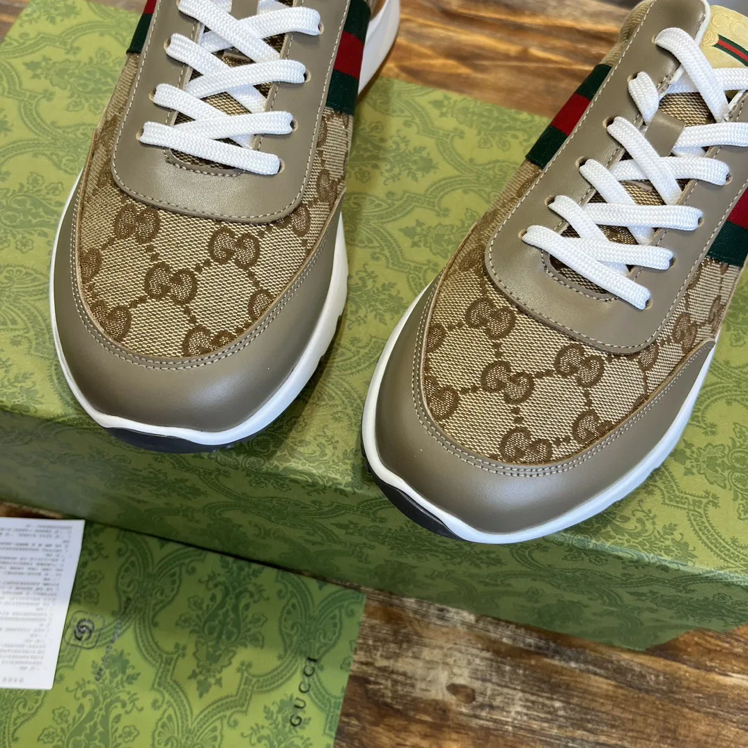 Gucci Sneaker With Web Beige - Image 5