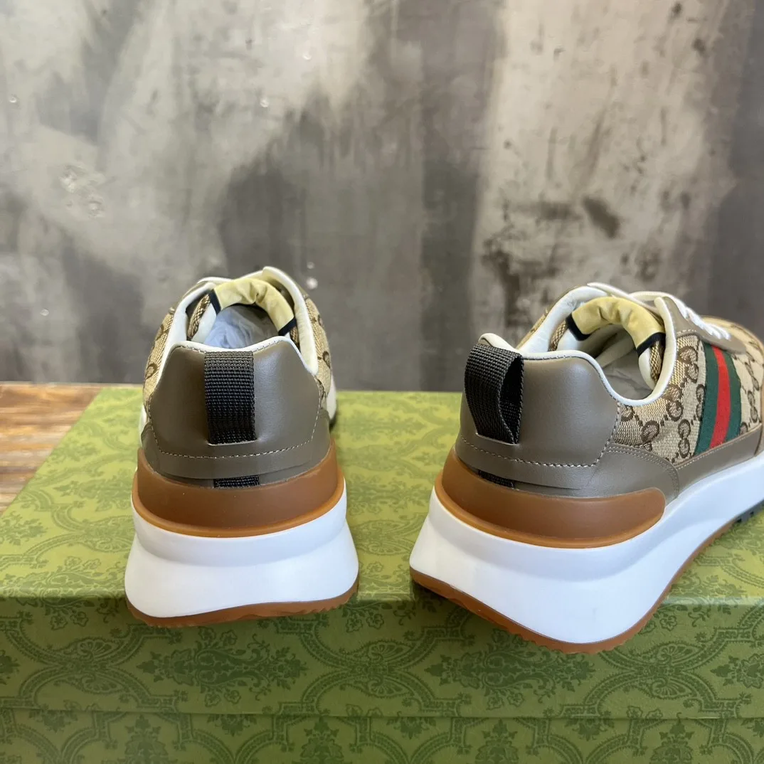 Gucci Sneaker With Web Beige - Image 3