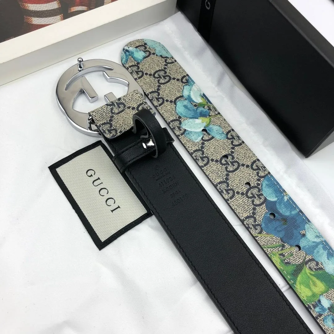 Gucci Superme Belt With Floral Embroidery Beige/Ebony Supreme Canvas - Image 8