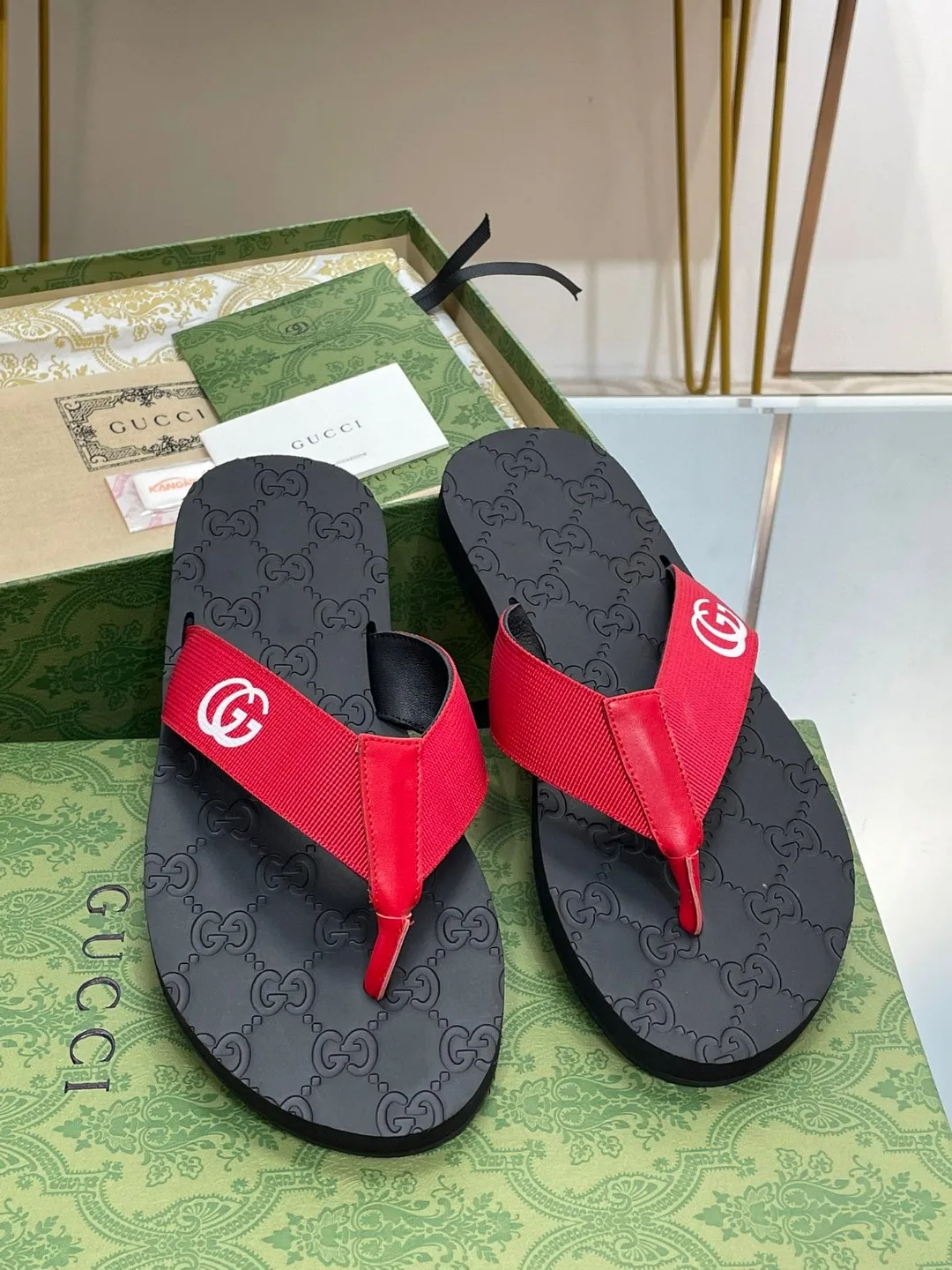 Alternative view of Gucci Thong Sandal Red