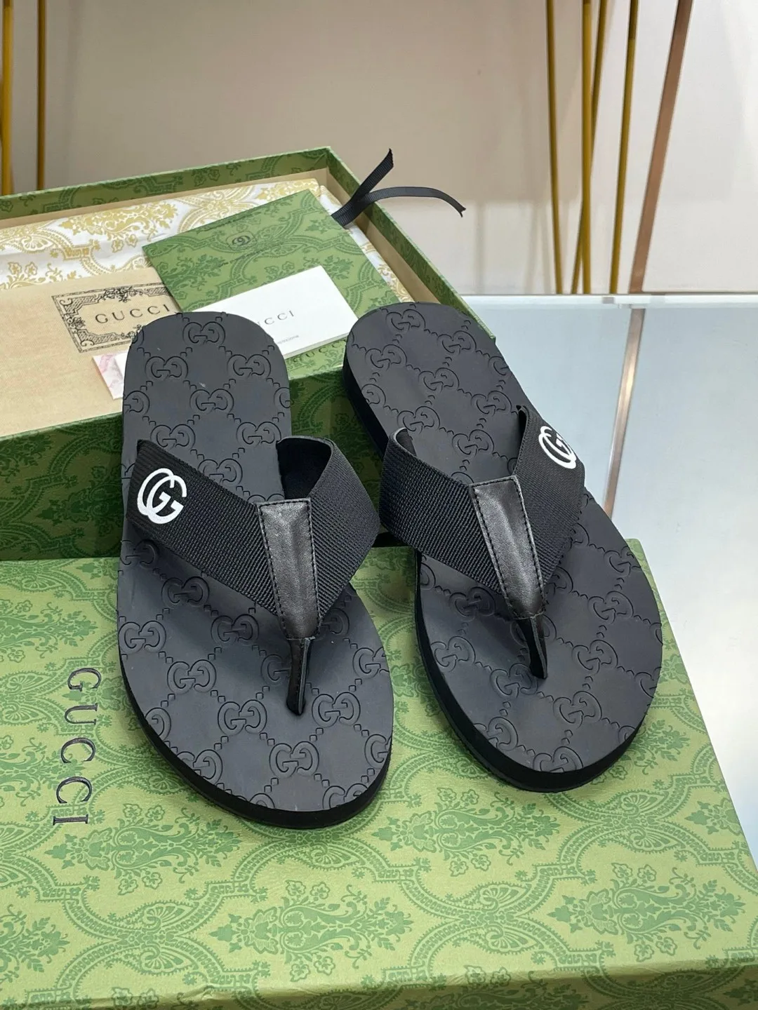 Alternative view of Gucci Thong Sandal Black