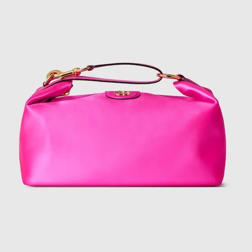 Gucci Vanity Medium Top Handle Bag / Fuchsia Gold Hardware - Image 5