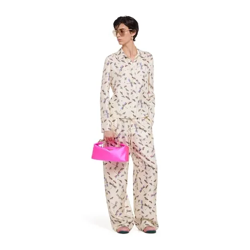 Gucci Vanity Medium Top Handle Bag / Fuchsia Gold Hardware - Image 2