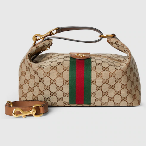 Gucci Vanity Medium Top Handle Bag / Beige/ Brown Gold Hardware - Image 5
