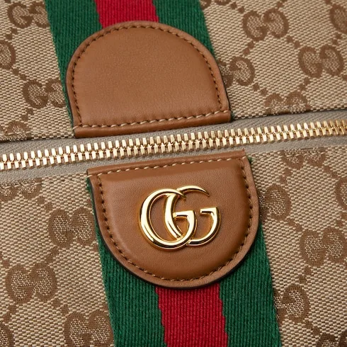 Gucci Vanity Medium Top Handle Bag / Beige/ Brown Gold Hardware - Image 10