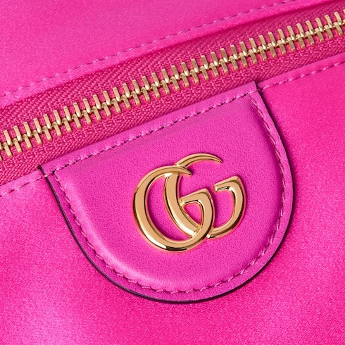 Gucci Vanity Medium Top Handle Bag / Fuchsia Gold Hardware - Image 9