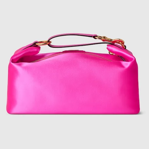 Gucci Vanity Medium Top Handle Bag / Fuchsia Gold Hardware - Image 6