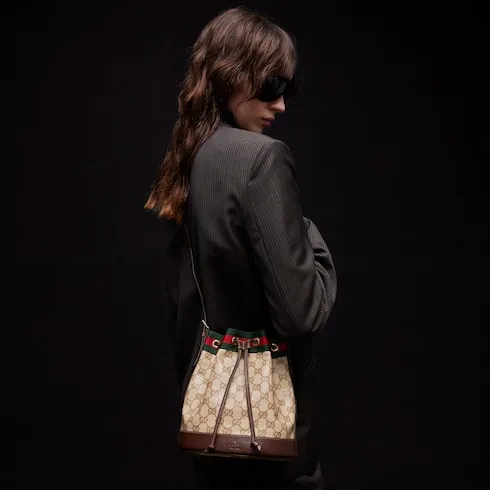 Gucci Venice Small Bucket Bag / Sand/ Dark Brown Gold Hardware - Image 3