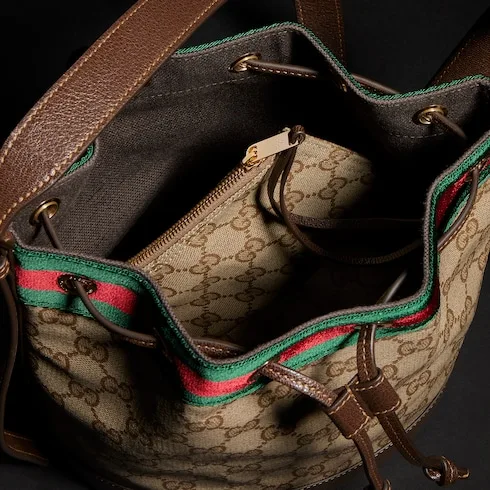 Gucci Venice Small Bucket Bag / Sand/ Dark Brown Gold Hardware - Image 10