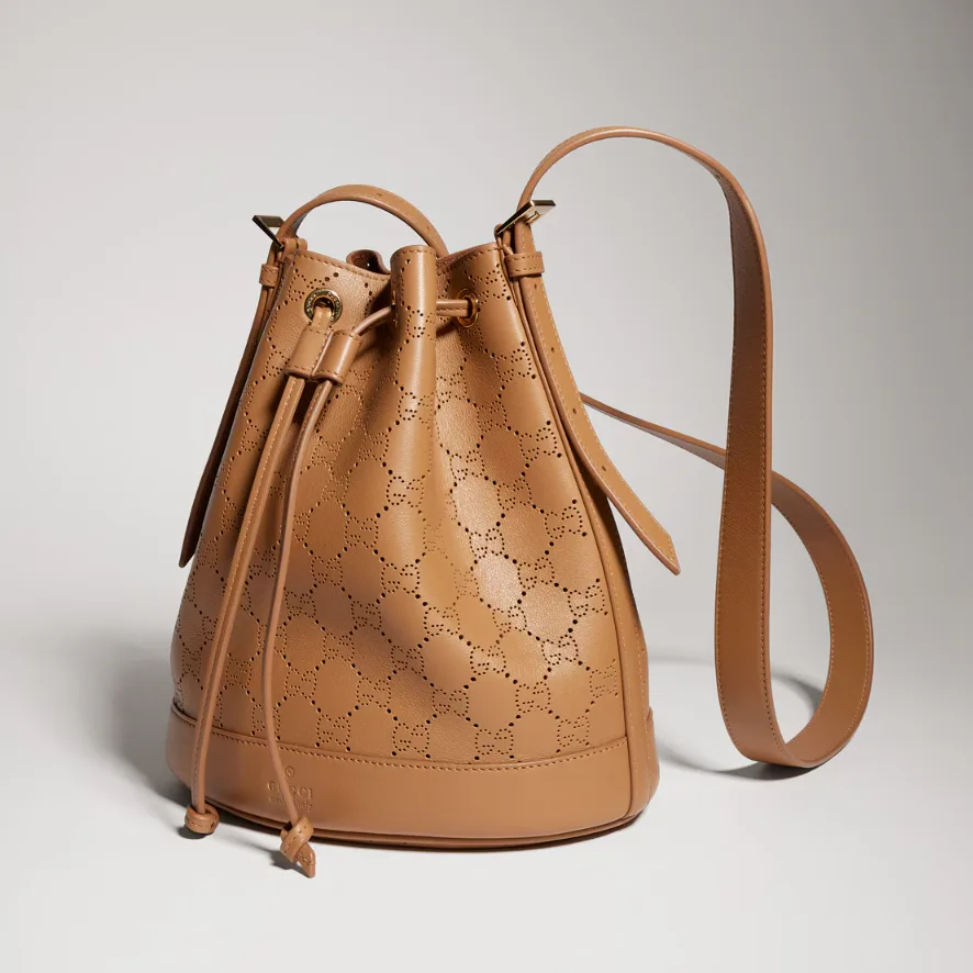 Gucci Venice Small Bucket Bag / Dark Beige Gold Hardware - Image 6