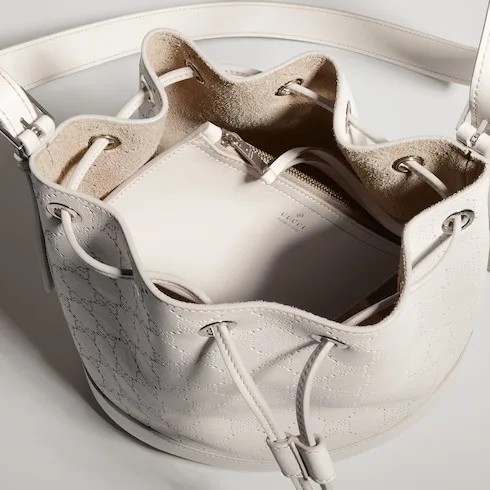 Gucci Venice Small Bucket Bag / White Palladium Hardware - Image 9
