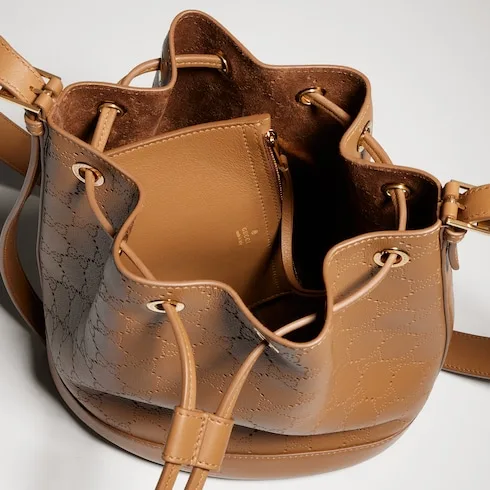 Gucci Venice Small Bucket Bag / Dark Beige Gold Hardware - Image 9