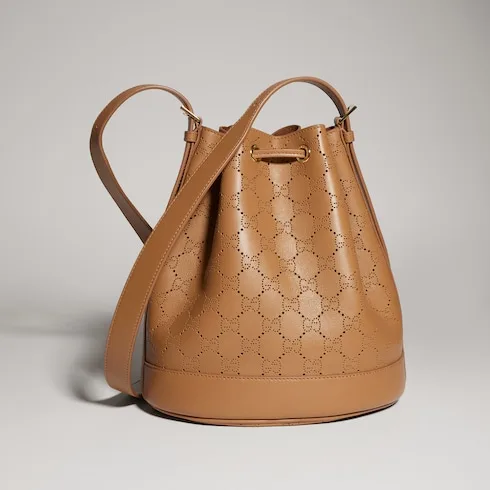 Gucci Venice Small Bucket Bag / Dark Beige Gold Hardware - Image 4