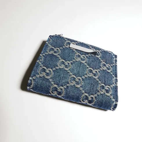 Alternative view of Gucci Wallet with Gucci Plaque Small / Dark Blue Palladium Hardware