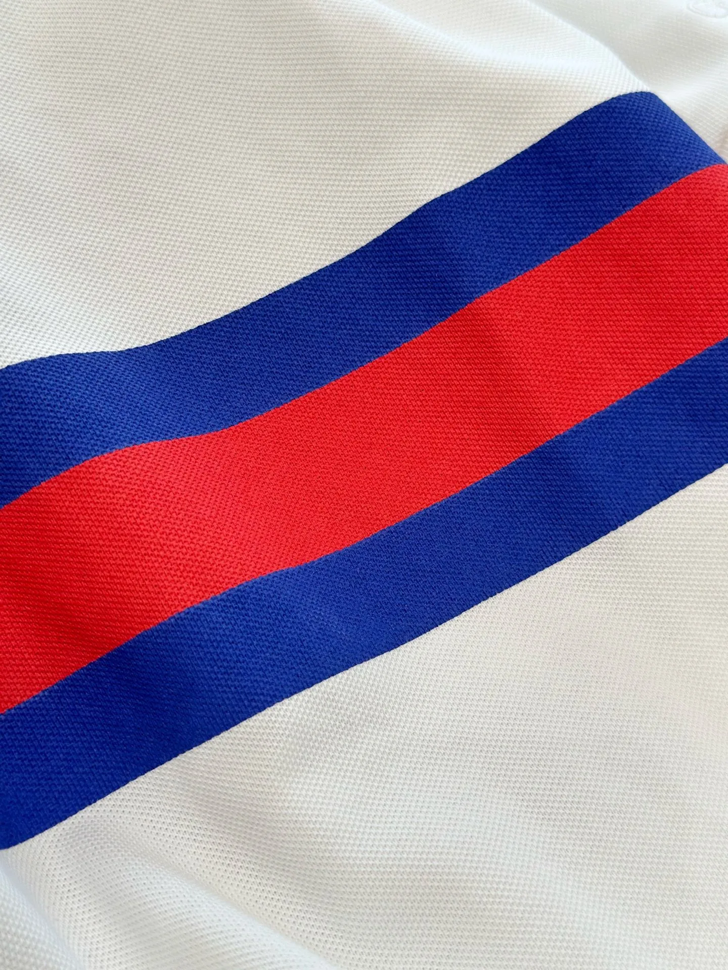 Gucci Web Stripe Pique Polo Shirt White - Image 6