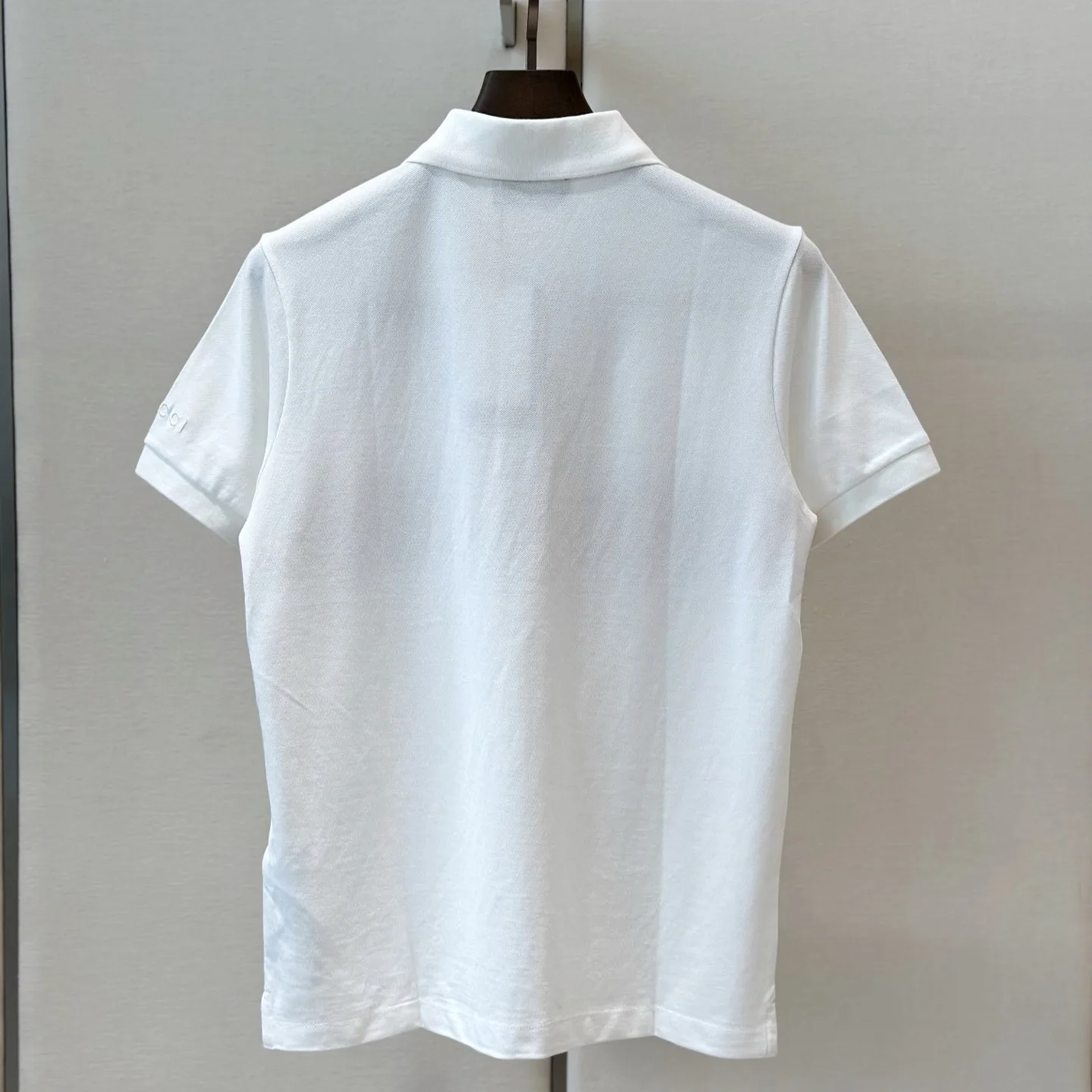 Gucci Web Stripe Pique Polo Shirt White - Image 3
