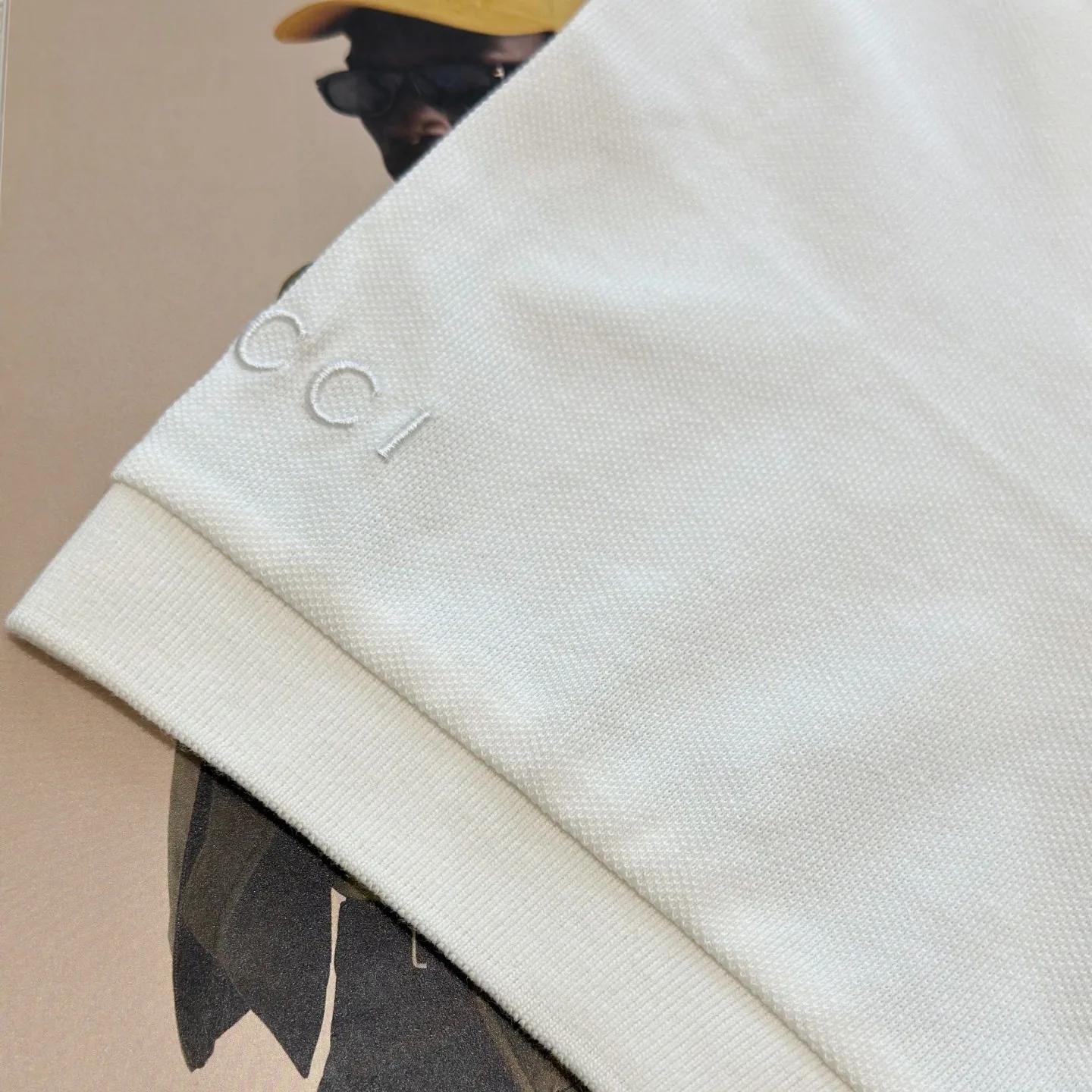Gucci Web Stripe Pique Polo Shirt White - Image 7