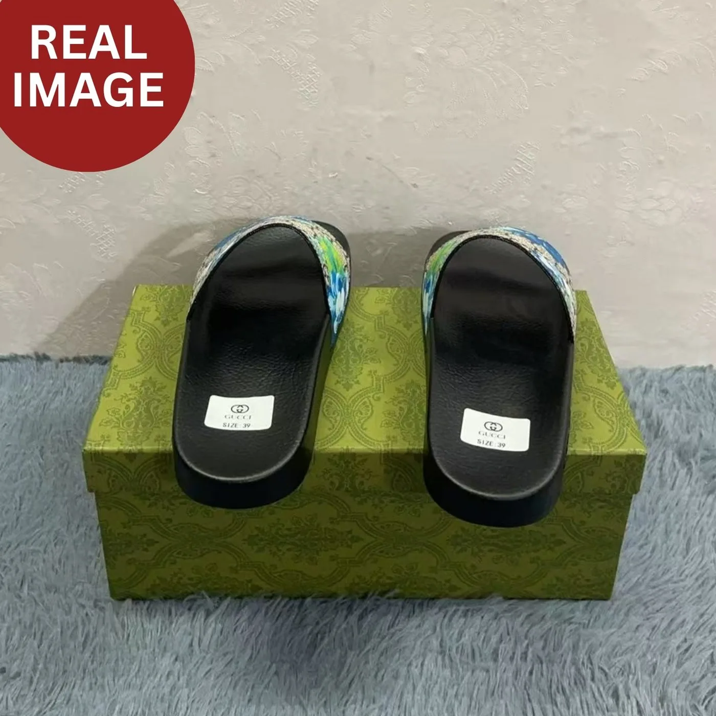 Alternative view of Gucci Women’s Slides Bloom Print Blue