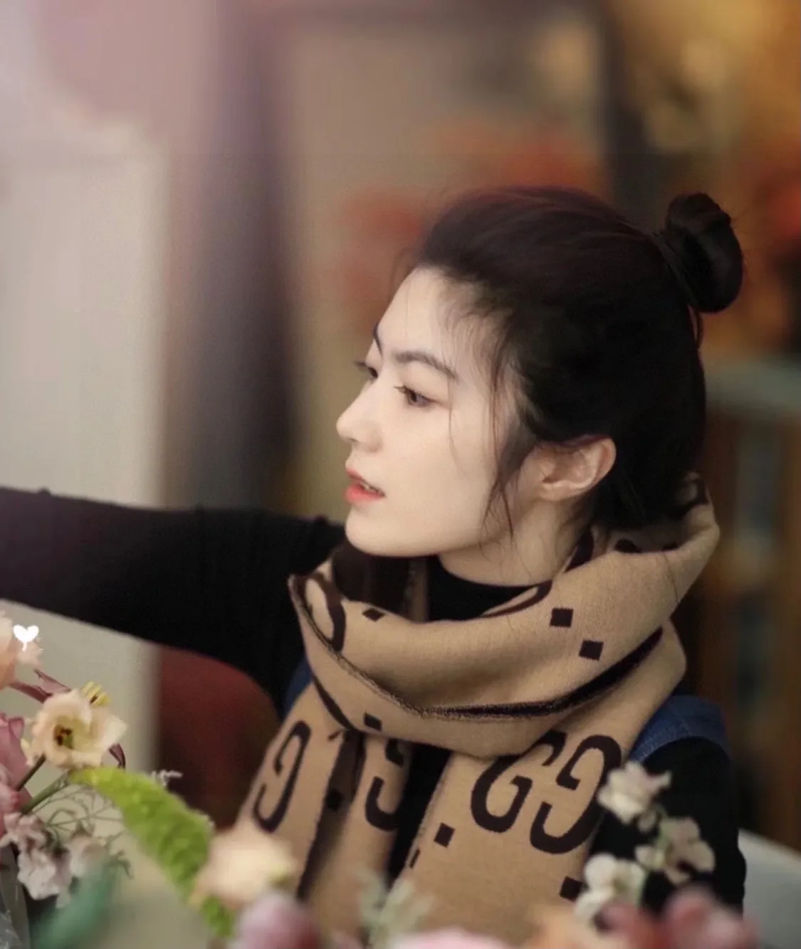 Alternative view of Gucci Wool Silk Scarf Beige