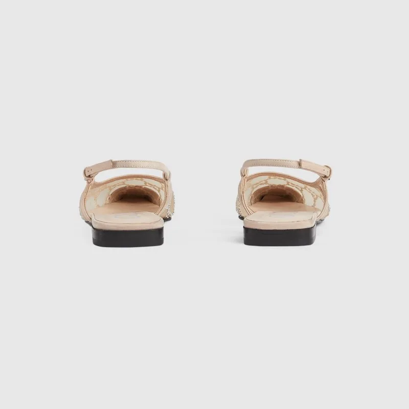 Gucci Slingback Ballet Flat Beige - Image 3