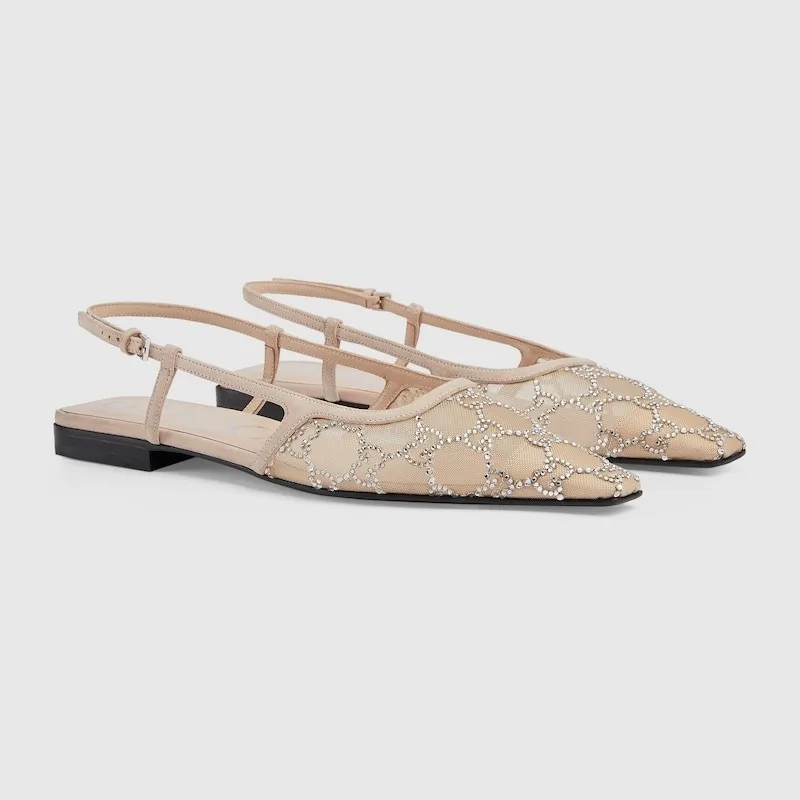 Gucci Slingback Ballet Flat Beige - Image 5