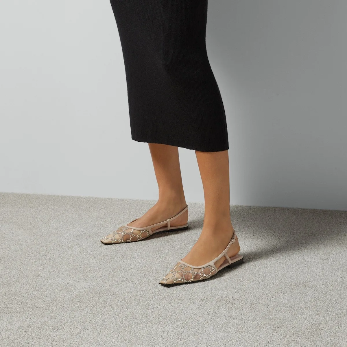Gucci Slingback Ballet Flat Beige - Image 4