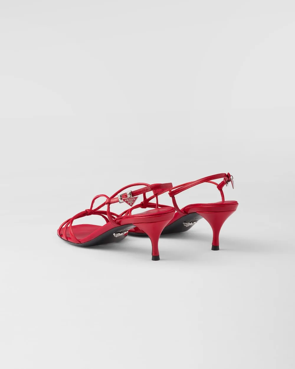 Prada Heeled Sandals Red 1X504N_011_F0011_F_055 - Image 4