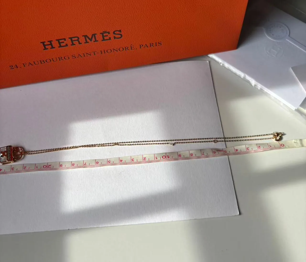 Hermes Amulettes Constance Necklace Gold Tone - Image 6