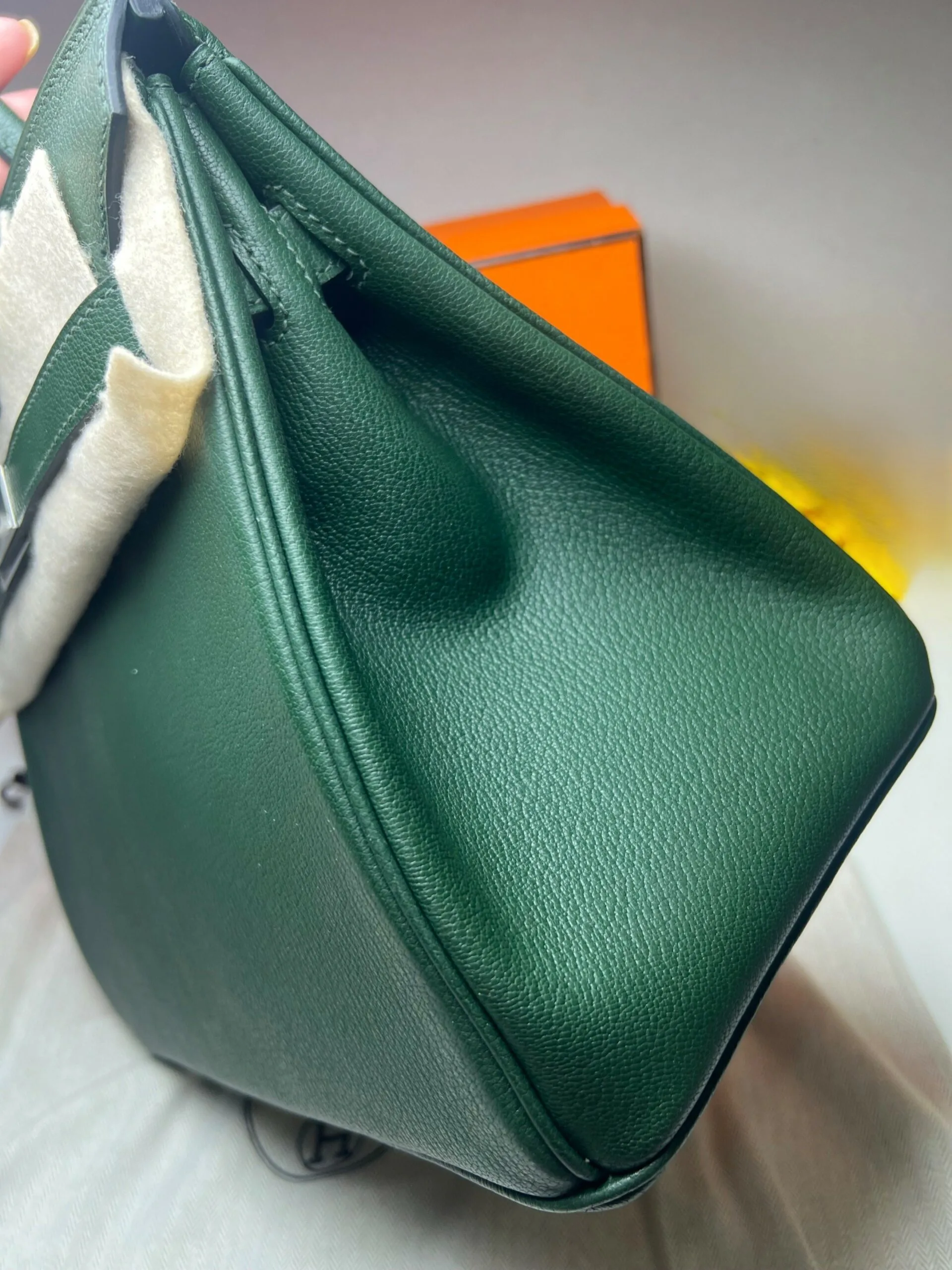 Hermes Birkin 30 Top Handle Bag / Togo Etoupe Silver Hardware - Image 4