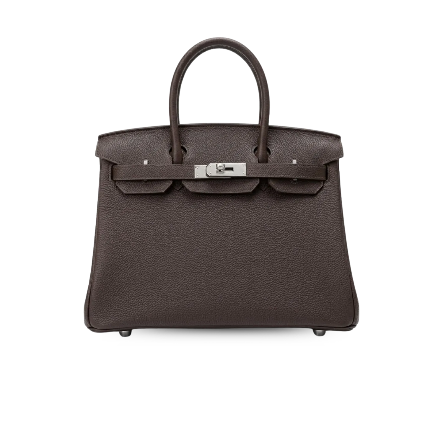 Hermes Birkin 30 Top Handle Bag / Togo Dark Grey Silver Hardware
