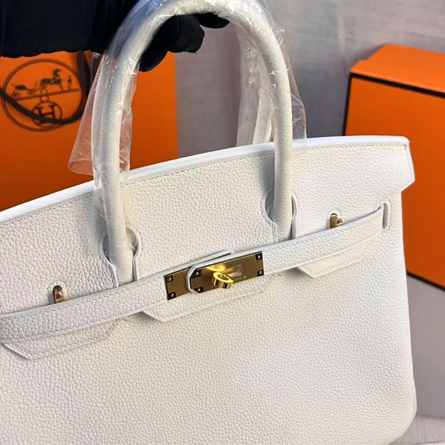Hermes Birkin Top Handle Bag / White Gold Hardware - Image 4