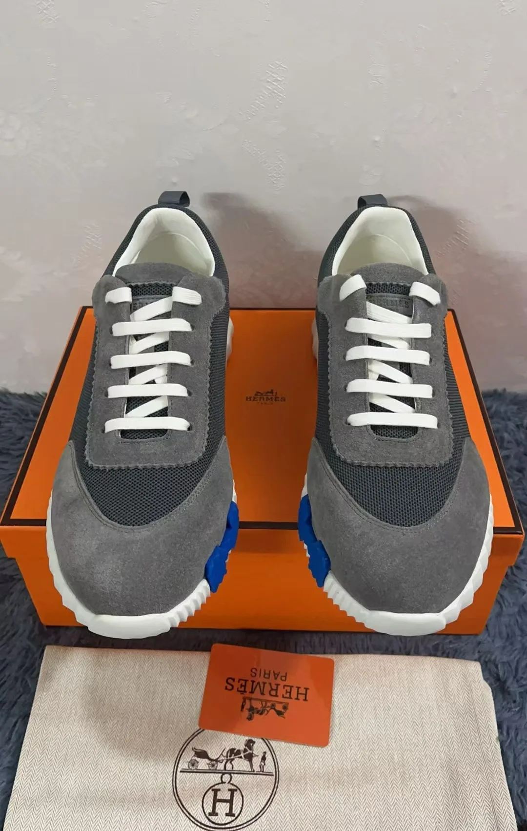 Hermes Bouncing Sneakers Grey - Image 5