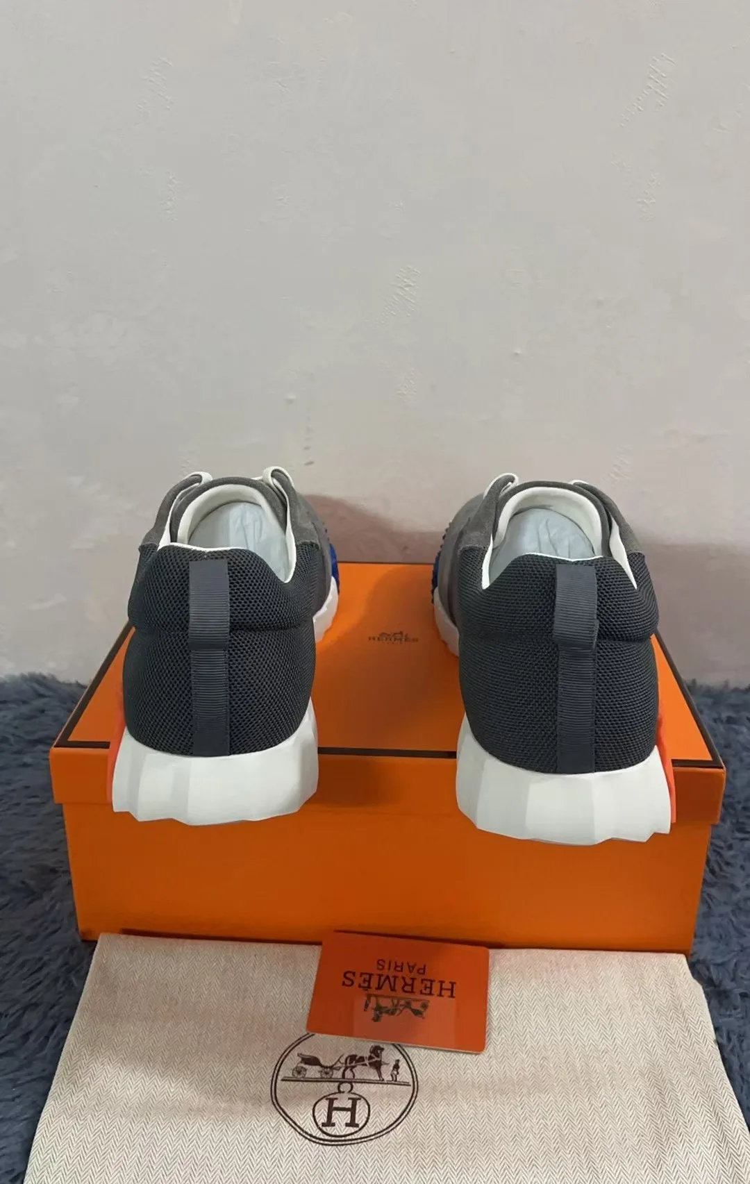 Hermes Bouncing Sneakers Grey - Image 6