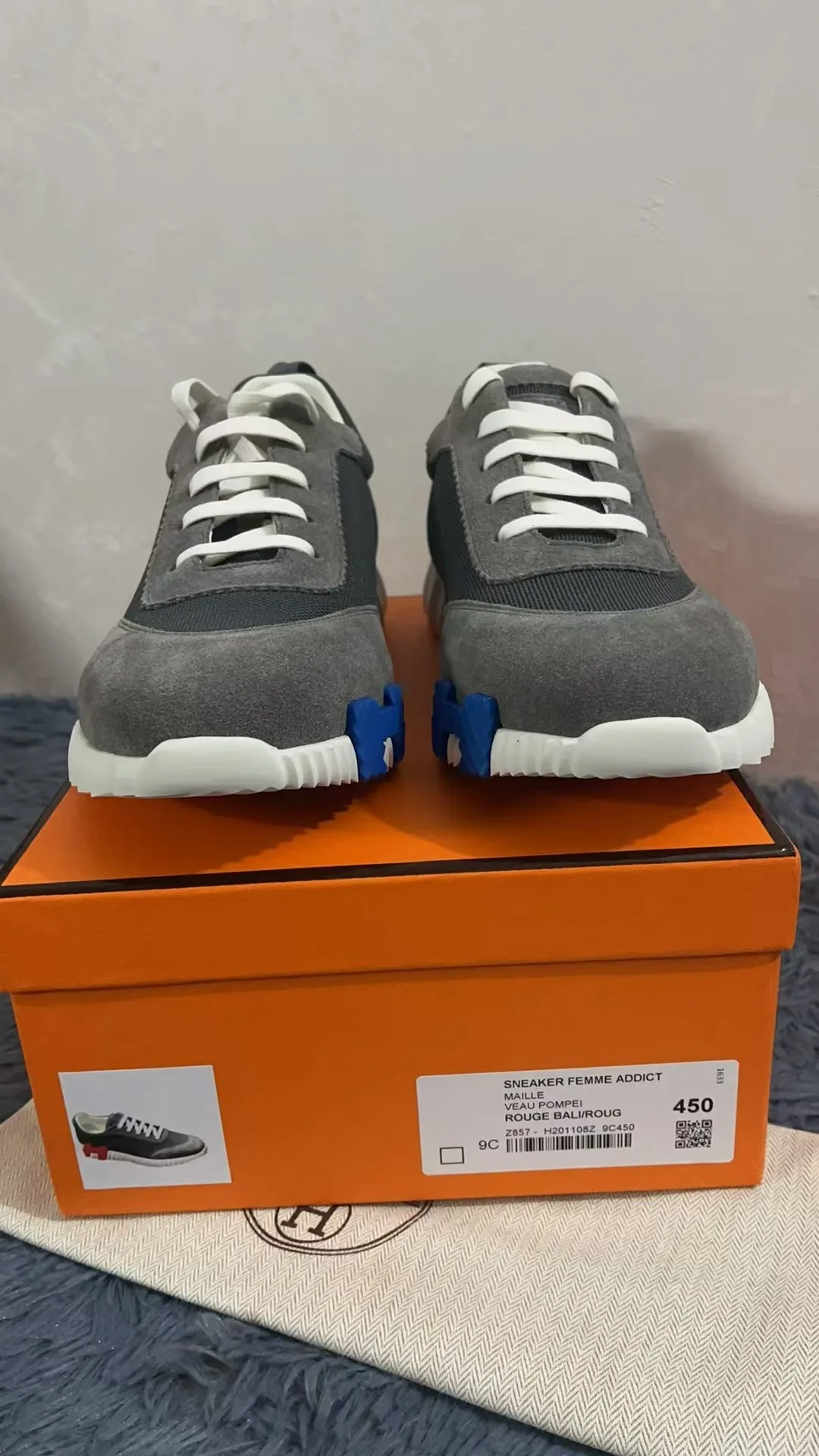 Hermes Bouncing Sneakers Grey - Image 4