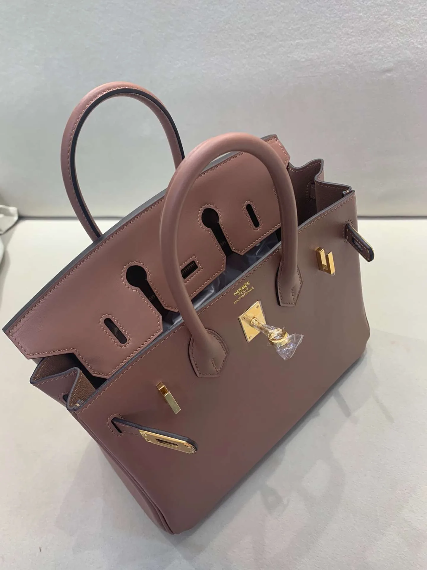 Hermes Birkin 25 Beton Swift Bordeaux / - Image 4